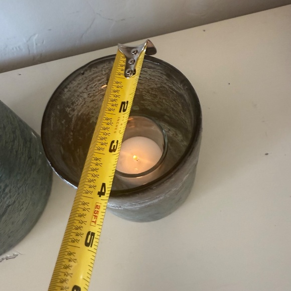 Ombre Glass Candle Votives Set of 2 - Picture 6 of 9